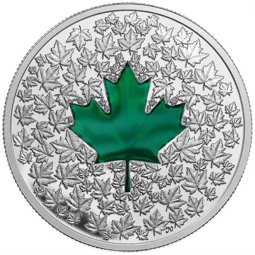 2014 Canadian $20 Maple Leaf Impression - 1 oz Fine Silver Coin-coin is slightly toned