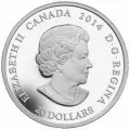 2014 Canadian $20 Maple Leaf Impression - 1 oz Fine Silver Coin-coin is slightly toned