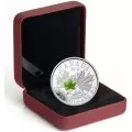 2014 Canadian $20 Majestic Maple Leaves with Jade - 1 oz Fine Silver Coin - Coin In Capsule - COA Only