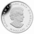 2014 Canadian $20 Stained Glass: Craigdarroch Castle - 1 oz Fine Silver Coloured Coin - Faded Enamel & Toned