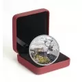 2014 Canadian $20 The Caribou - 1 oz Fine Silver Coloured Coin-no outer box & coin is toned