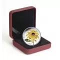 2015 Canadian $20 Black-eyed Susan with Swarovski® Crystal Dew Drops 1 oz Fine Silver Coloured Coin