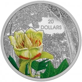 2015 Canadian $20 Forests of Canada: Carolinian Tulip-Tree - 1 oz Fine Silver Coin - Coin & COA only