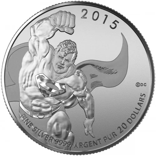 2015 Canadian $20 for $20 DC Comics™ Originals: Superman™ Fine Silver Coin