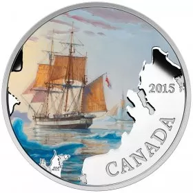 2015 Canadian $20 Lost Ships in Canadian Waters: Franklin's Lost Expedition - 1 oz Fine Silver Coin - No Outside Box