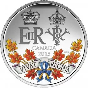 2015 Canadian $20 A Historic Reign - 1 oz Fine Silver Coin