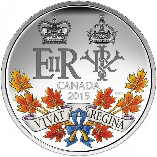 2015 Canadian $20 A Historic Reign - 1 oz Fine Silver Coin
