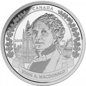 2015 Canadian $20 200th Anniversary of the Birth of Sir John A. Macdonald - 1 oz Fine Silver Coin