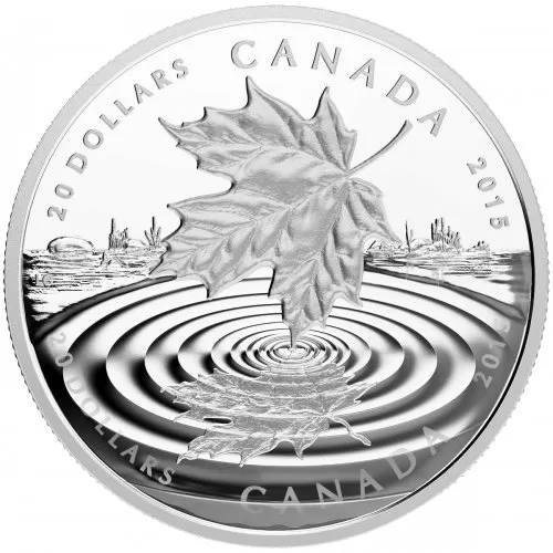 2015 Canadian $20 Maple Leaf Reflection - 1 oz Fine Silver Coin