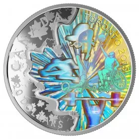 2015 Canadian $20 TORONTO 2015™ Pan Am and Parapan Am Games: In the Spirit of Sports - 1 oz Fine Silver Hologram Coin