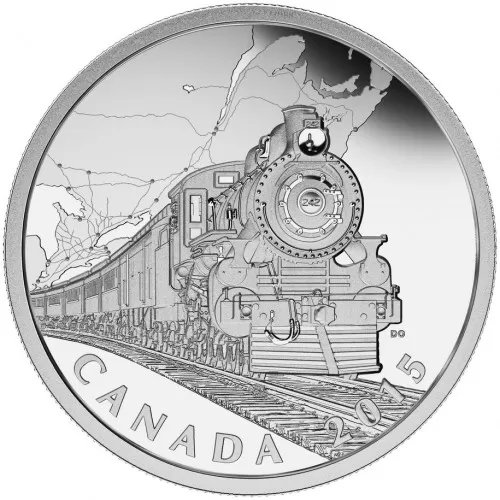 2015 Canadian $20 The Canadian Home Front: Transcontinental Railroad - 1 oz Fine Silver Coin
