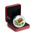 2015 Canadian $20 Venetian Glass Turtle with Broadleaf Arrowhead Flower - 1 oz Fine Silver Coin