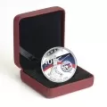 2016 Canada $20 Celebrating the 40th Baseball Season of the Toronto Blue Jays 1 oz Fine Silver Coloured Coin-coin in capsule & lightly toned & COA only