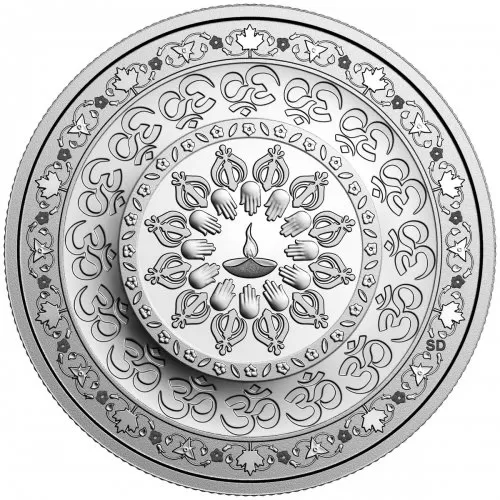 2016 Canadian $20 Diwali: Festival of Lights - 1 oz Fine Silver Coin