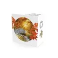 2016 Canadian $20 Autumn Tranquility 1 oz Fine Silver Coloured Coin-coin is toned & no outside box