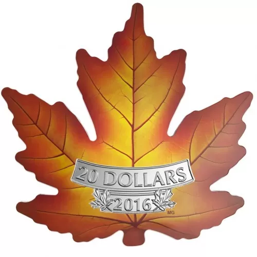 2016 Canadian $20 Canada's Colourful Maple Leaf - Fine Silver Coin