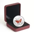 2016 Canadian $20 Colourful Wings of a Butterfly - 1 oz Fine Silver Coin (toned)