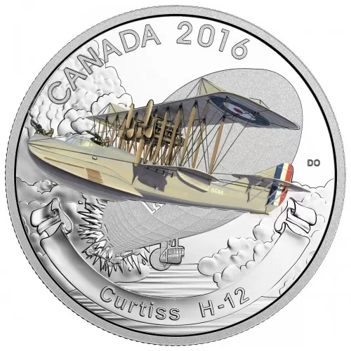 2016 Canadian $20 Aircraft of the First World War: Curtiss H-12 - 1 oz Fine Silver Coin