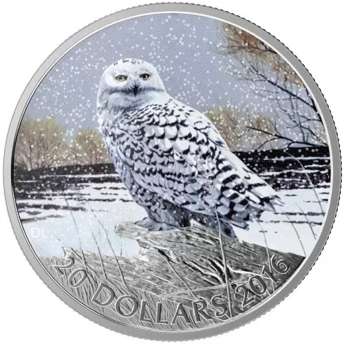 2015 (2016) Canadian $20 Snowy Owl - 1 oz Fine Silver Coin
