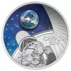 2016 Canadian $20 The Universe: Glass with Opal - 1 oz Fine Silver Coin (Glow-in-the-Dark)