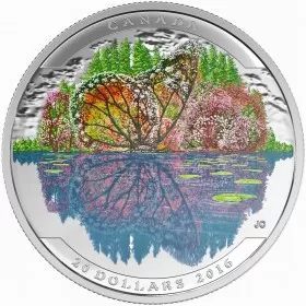 2016 Canadian $20 Landscape Illusion: Butterfly - 1 oz Fine Silver Coin-coin in capsule & COA only