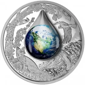 2016 Canadian $20 Mother Earth 1 oz Fine Silver Proof Coin 