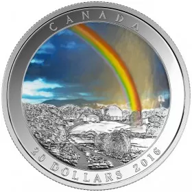 2016 Canadian $20 Weather Phenomenon: Radiant Rainbow - 1 oz Fine Silver Coin (Glow-in-Black-Light)