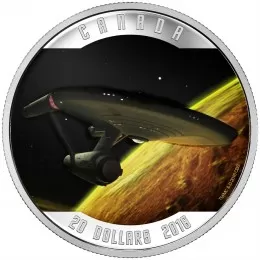 2016 Canadian $20 Coin - Star Trek™ USS Enterprise 1 oz Fine Silver Coin