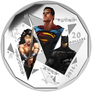 2016 Canadian $20 Batman v Superman: Dawn of Justice™, The Trinity - Fine Silver Coin 2016 Canadian $20 Batman v Superman: Dawn of Justice™, The Trinity - Fine Silver Coin