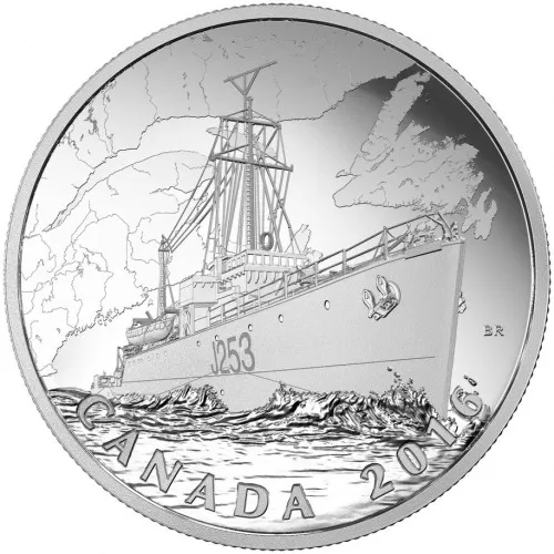 2016 Canadian $20 Patrol Against U-Boats - 1 oz Fine Silver Coin - No Beauty Box