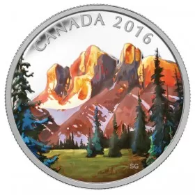 2016 Canadian $20 Canadian Landscape Series: The Rockies - 1 oz Fine Silver Coin (no outer box)