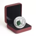 2017 Canadian $20 Brilliant Birch Leaves with Drusy Stone 1 oz Fine Silver Coin 