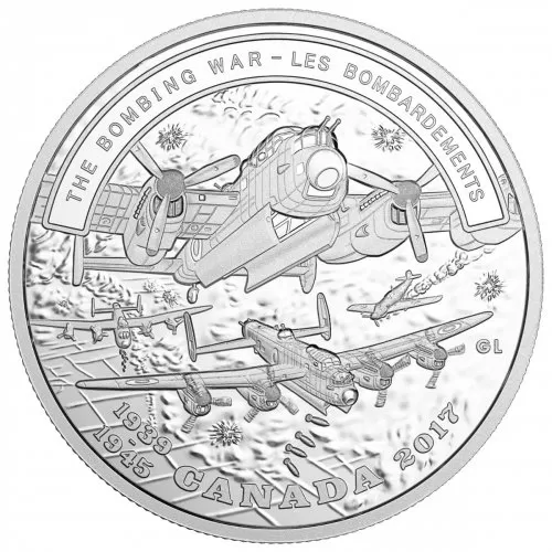 2017 Canadian $20 Second World War Battlefront Series: The Bombing War 1 oz Fine Silver Coin