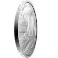 2017 Canadian $20 Nature's Impressions: Polar Bear 1 oz Fine Silver Coin - lightly tarnished
