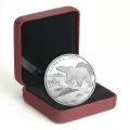2017 Canadian $20 Nature's Impressions: Polar Bear 1 oz Fine Silver Coin - lightly tarnished