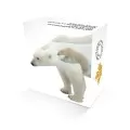 2017 Canadian $20 Nature's Impressions: Polar Bear 1 oz Fine Silver Coin - lightly tarnished