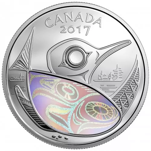 2017 Canadian $20 Protecting our Future - 1 oz Fine Silver Hologram Coin