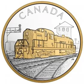 2017 Canadian $20 Locomotives Across Canada: RS 20 - 1 oz Fine Silver & Gold-plated Coin