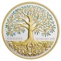 2018 Canadian $20 Tree of Life - 1 oz Fine Silver & Gold-plated Coin