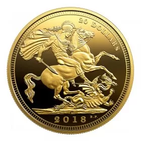 2018 Canadian $20 The 1908 Sovereign: Royal Canadian Mint 110th Anniv 1 oz Fine Silver & Gold-plated Coin