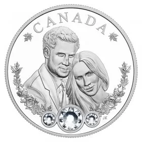 2018 Canadian $20 Royal Wedding HRH Prince Harry & Ms Meghan Markle 1 oz Fine Silver Coin