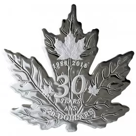2018 (1988-) Canadian $20 30th Anniversary of the Silver Maple Leaf - 1 oz Fine Silver Coin
