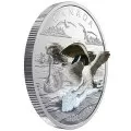 2018 Canadian $20 Approaching Canada Goose - 1 oz Fine Silver 3D Coin - Toned (has gold-tone appearance)