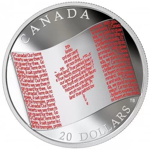 2018 Canadian $20 Canadian Flag - 1 oz Fine Silver Coin
