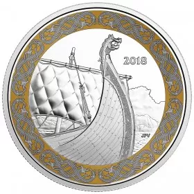 2018 Canadian $20 Norse Figureheads: The Dragon's Sail - 1 oz Fine Silver Coin