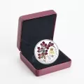 2018 Canadian $20 Her Majesty Queen Elizabeth II's Maple Leaves Brooch - 1 oz Fine Silver Coin-coin is toned on one side