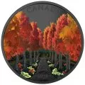 2018 Canadian $20 Maple Tree Tunnel 1 oz Fine Silver Coloured Coin & Black Light Flashlight