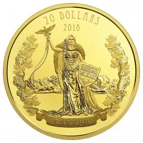 2018 Canadian $20 A Modern Allegory: Borealia - 1 oz Fine Silver Coin & Gold-plated Coin