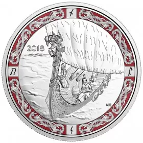 2018 Canadian $20 Norse Figureheads: Viking Voyage - 1 oz Fine Silver Coin