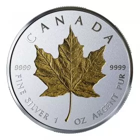 2019 Canadian $20 40th Anniversary Gold Maple Leaf GML 1 oz Fine Silver & Gold-plated Coin